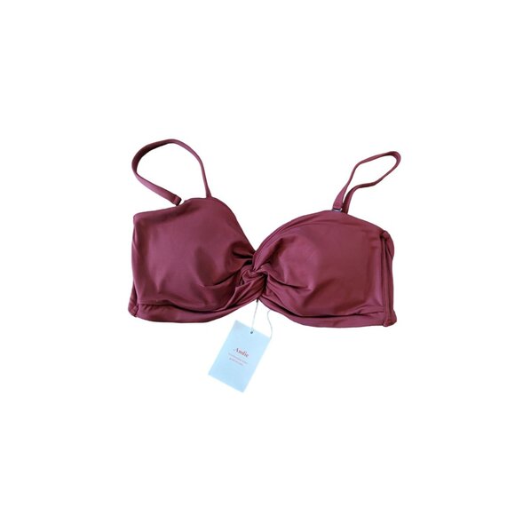 Andie Swim The Capri Top Truffle Eco Nylon Size Large - Picture 7 of 8